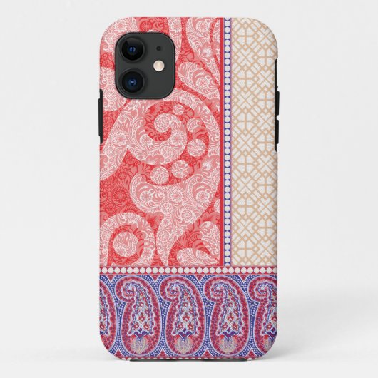 赤いハート付きカード Case-Mate iPhoneケース (裏面)