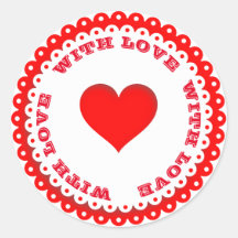 赤いハート付きラヴカスタム文字