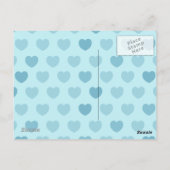 赤いハート付き風船、はがき ポストカード (裏面)