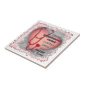 赤いハート例外的カスタムナースタイル タイル (側面)