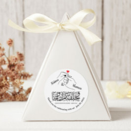 赤いハート保持ハンズシール – 3インチ ラウンドシール