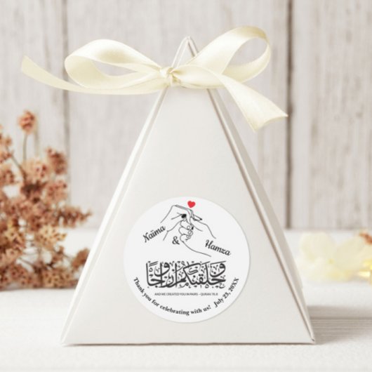 赤いハート保持ハンズシール – 3インチ ラウンドシール