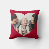 赤いハート写真カットアウトバレンタインデー枕 クッション (裏面)