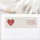赤いハート切り出しバレンタイン住所 シール (インサイチュ)