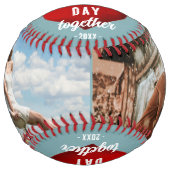 赤いハート初のバレンタインデー2枚の写真 ソフトボール (正面)