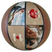 赤いハート初のバレンタインデー2枚の写真 バスケットボール (縦)