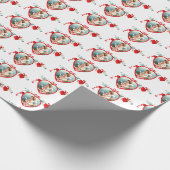 赤いハート包装紙のカスタマイズ可能なCUPID ラッピングペーパー (角)