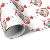 赤いハート包装紙のカスタマイズ可能なCUPID ラッピングペーパー (ロールコーナー)