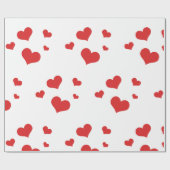 赤いハート包装紙 ラッピングペーパー (フラット)