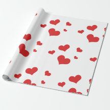 赤いハート包装紙