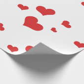 赤いハート包装紙 ラッピングペーパー (角)