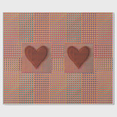 赤いハート包装紙 ラッピングペーパー (フラット)