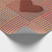 赤いハート包装紙 ラッピングペーパー (角)