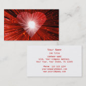 赤いハート名刺ホワイト 名刺 (正面/裏面)