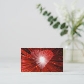 赤いハート名刺ホワイト 名刺 (スタンド正面)