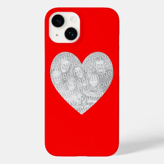 赤いハート型の写真 Case-Mate iPhoneケース (裏面)