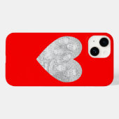 赤いハート型の写真 Case-Mate iPhoneケース (裏面 (横))