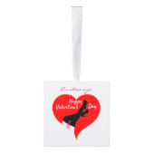 赤いハート大腿ハイブーツバレンタインサンダー_コーブ キューブオーナメント (右)