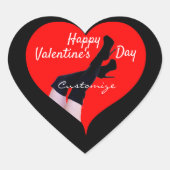 赤いハート大腿ハイブーツバレンタインサンダー_コーブ ハートシール (正面)