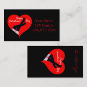 赤いハート太もも高ブーツバレンタインサンダー_コーブ 名刺 (正面/裏面)