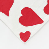 赤いハート夫妻の最初のバレンタインデー フリースブランケット (角)