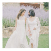 赤いハート夫妻の結婚写真 フォトキューブ (正面)