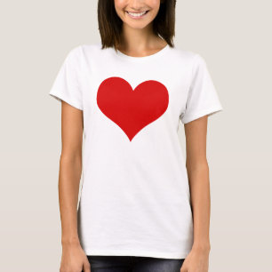 赤いハート女子基本Tシャツ Tシャツ