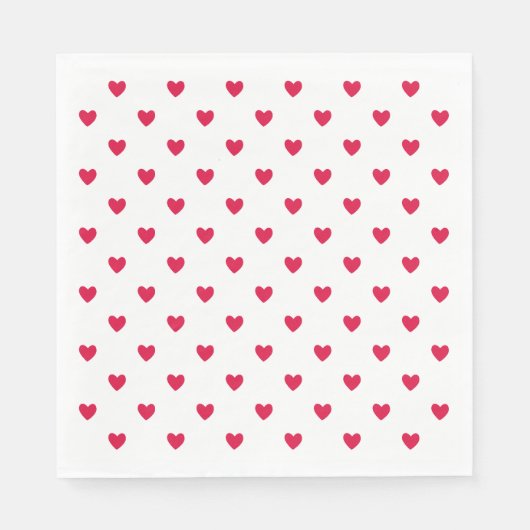 赤いハート媒体シームレスパターン スタンダードランチョンナプキン (正面)