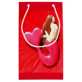 赤いハート尾の人魚 スモールペーパーバッグ (裏面)
