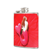 赤いハート尾の人魚 フラスク (左)