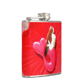 赤いハート尾の人魚 フラスク (右)