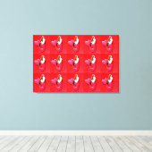 赤いハート尾人魚 キャンバスプリント (インサイチュ (ウッドフロア))