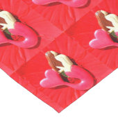 赤いハート尾人魚 ショートテーブルランナー (コーナー)