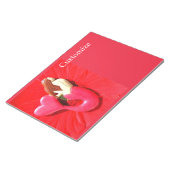 赤いハート尾人魚 ノートパッド (アングル)