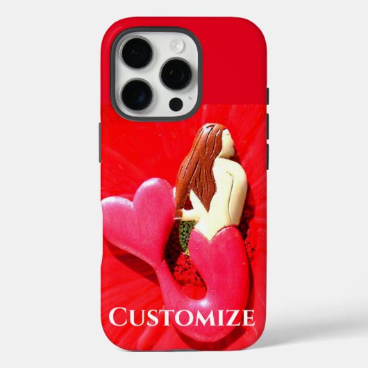 赤いハート尾人魚 Case-Mate iPhoneケース (裏面)