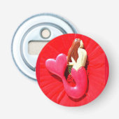 赤いハート尾 栓抜き (正面)