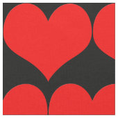 赤いハート布 ファブリック (クローズアップ)