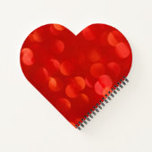 赤いハート形のらせん型ノート ノートブック (裏面)