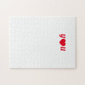 赤いハート愛する手紙フラストレーション ジグソーパズル (横)