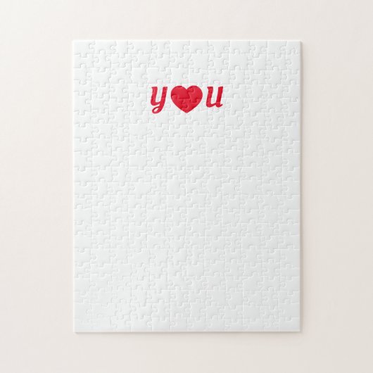 赤いハート愛する手紙フラストレーション ジグソーパズル (縦)