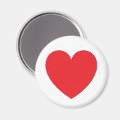 赤いハート愛またはバレンタインデー マグネット (正面/裏面)
