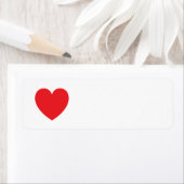 赤いハート愛またはバレンタインデー ラベル (インサイチュ)