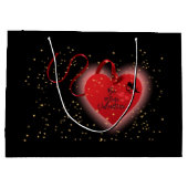 赤いハート抱き枕 ラージペーパーバッグ (裏面)