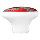 赤いハート抽象芸術フラクタル セラミックノブ (側面)