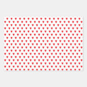 赤いハート抽象芸術手描きボホスタイルパターン ラッピングペーパーシート (正面3)