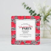 赤いハート招待状 招待状 (スタンド正面)