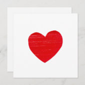 赤いハート招待状 招待状 (正面/裏面)