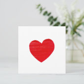 赤いハート招待状 招待状 (スタンド正面)