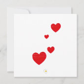 赤いハート招待状 招待状 (裏面)