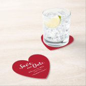赤いハート救の日バレンタイン結婚の日 ペーパーコースター (インサイチュ)